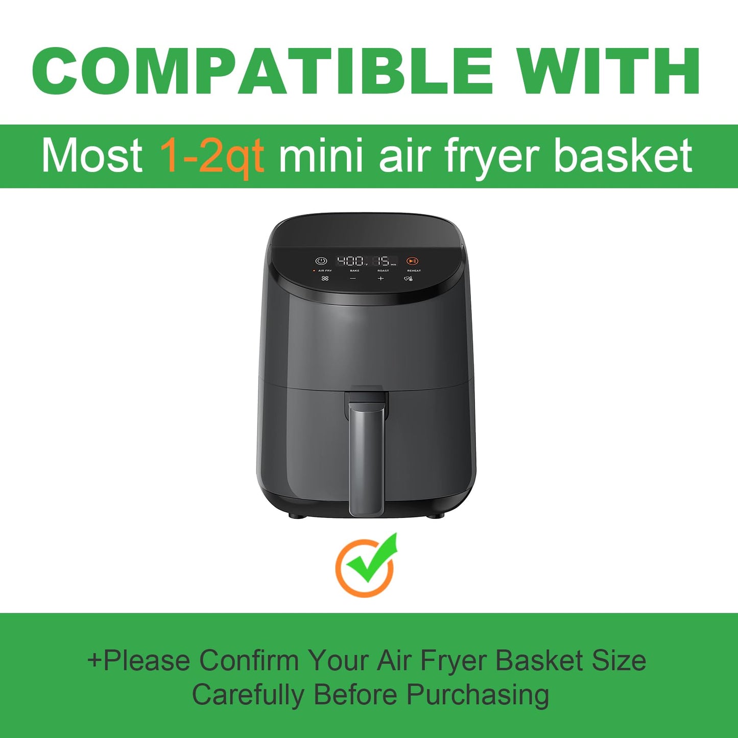 Small Air Fryer Liners Disposable Compatible with COSORI 2.1 Qt Air Fryer, 130 PCS Mini Air Fryer Liners Parchment Paper Baking Sheet for COSORI 2.1 Qt Accessories