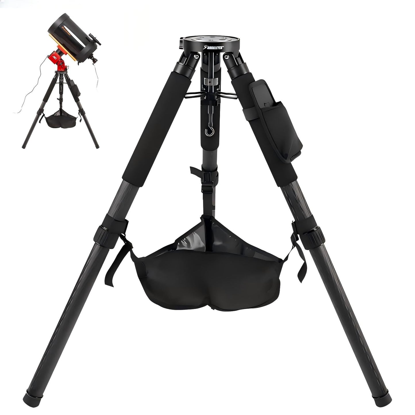 Carbon Fiber Telescope Equatorial Base Mount Tripod 50KG/110Lb High Load Capacity