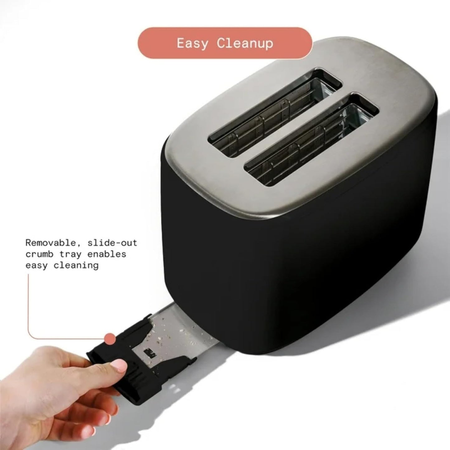 Skiennix 2-Slice Digital Toaster - Touch Control Panel, Adjustable Shade Settings, Wide Openings | Black