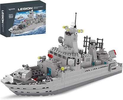 Navy Destroyer Building Set Battleship Building Toy A Gift Compatible with Lego Sets for Boys 8-14 &amp Adults (528pcs)