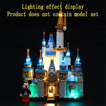 LED Light Kit Compatible with Lego Mini Disney Castle - Lighting Set for 40478 Building Model (Model Set Not Included)
