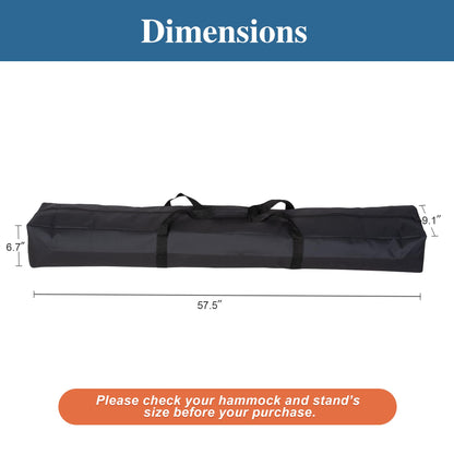 SUNCREAT Heavy Duty Double Hammock and Stand, Extra Large Hammock Carrying Bag with Zipper, Outdoor Hammock with Stand and Storage Bag