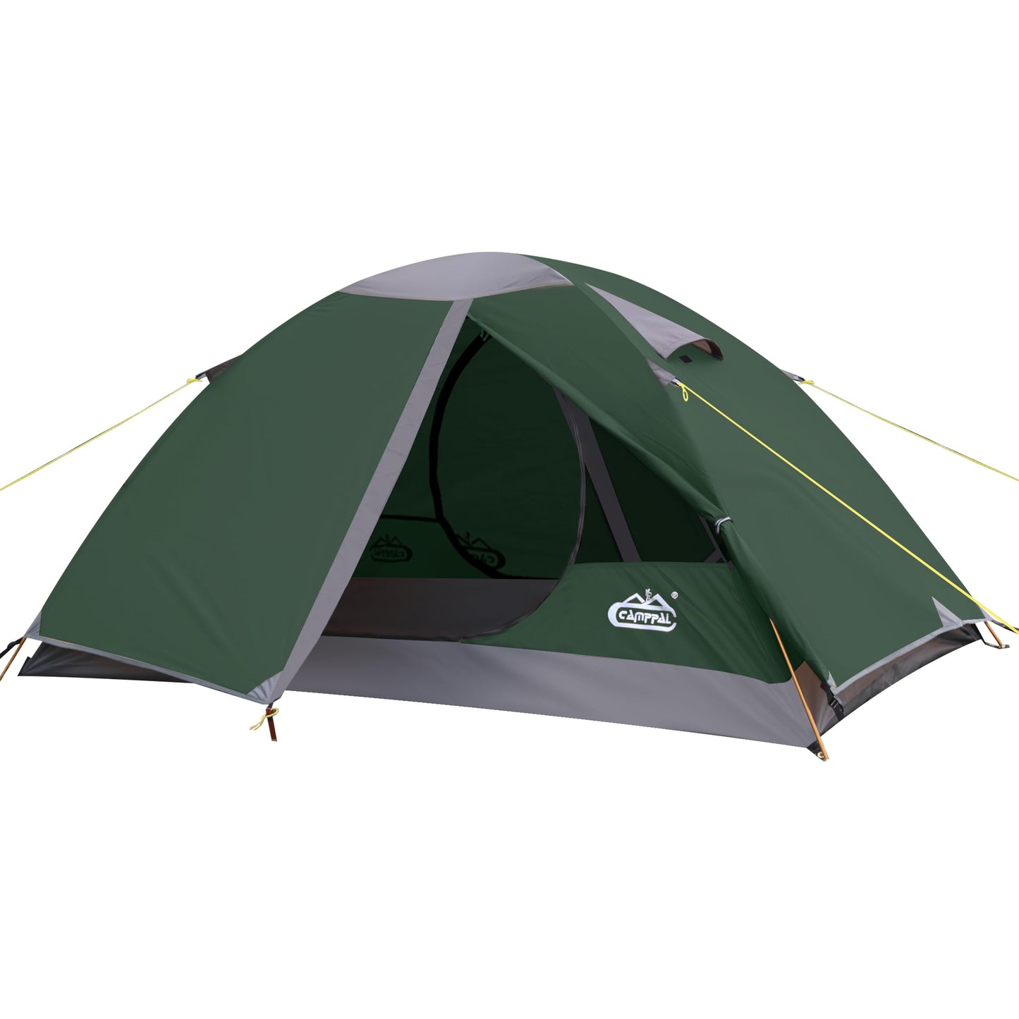 2 Person Backpacking Tent, Waterproof Windproof Two Person Tent, Lightweight Easy Setup 2 Man Tent for Camping, Hiking, Biking, Cycling, Motorbiking, Mountaineering - Green