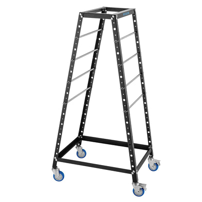 Pack Rack Plus Tool Storage Organizer on Wheels - Durable A-Frame Tool Caddy with Wheels - Versatile & Ready to Assemble Rolling Tool Cart - Mobile Rack w/Slotted Trays, Pegboard Panels, & More