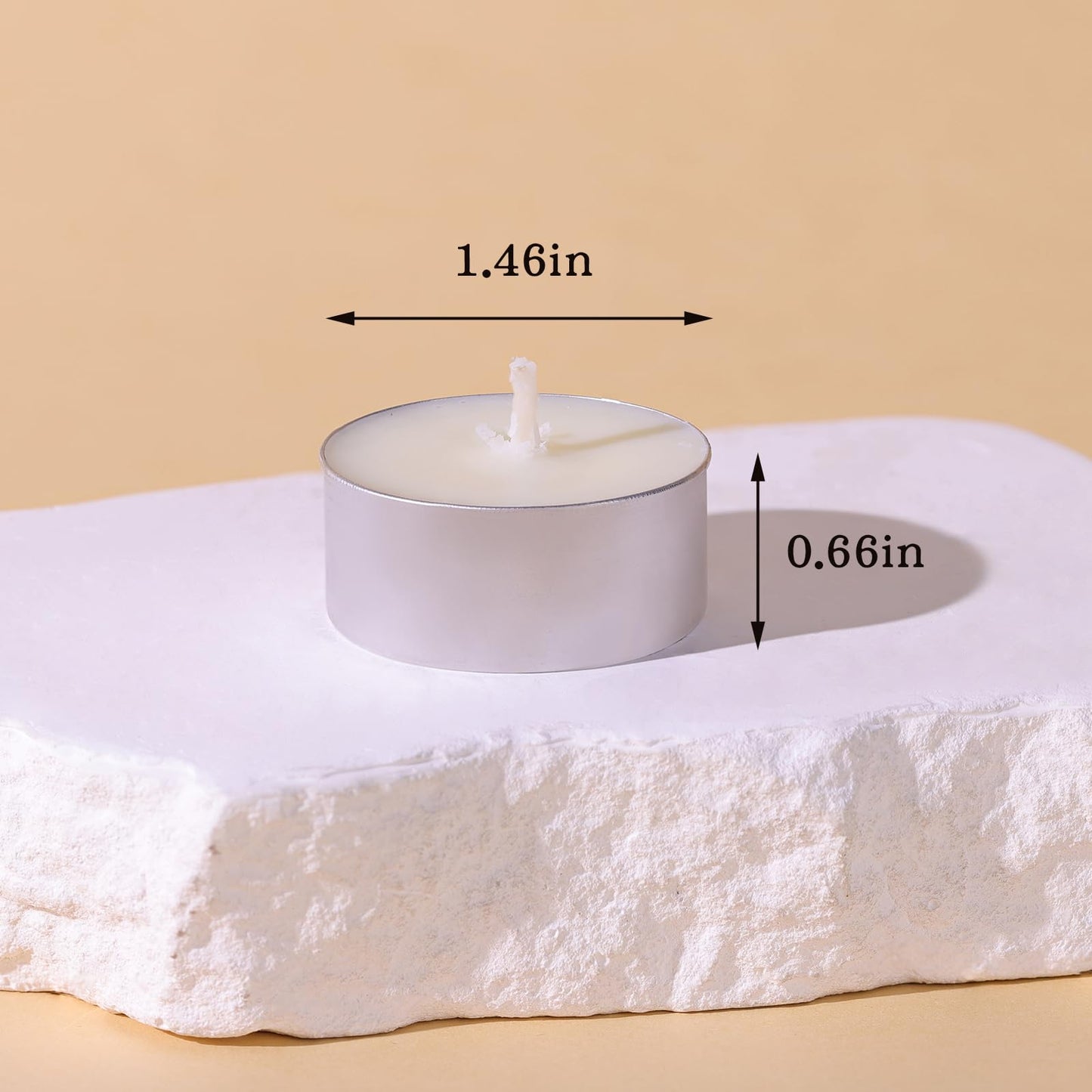 DEVI 6 Hour Soy Wax White Tea Lights Candles 100 Pack Paraffin-Free, Soy Tealight Votive Candles Bulk-6 Hours Long Burning, Unscented Small Tea Lights for Home Weeding Decor
