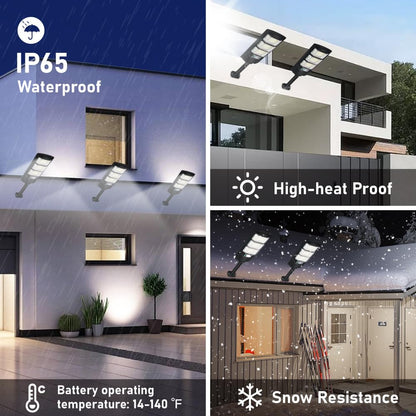 Cenfmltd Solar Lights Outdoor Waterproof 6 Pack, Solar Flood Street Lights Dusk to Dawn Motion Sensor 6500K LED Security Outdoor Lights with Remote Control for Patio Barn Yard Garage Garden
