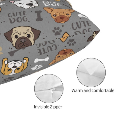 Pillow Cases Pillow Covers Standard Size Cute Dog Pillow case Pillow Protector, Soft,with Zipper Pillow case 20"x30"