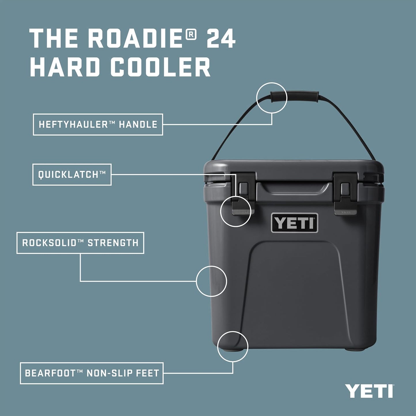 YETI Roadie 24 Cooler, Sandstone Pink