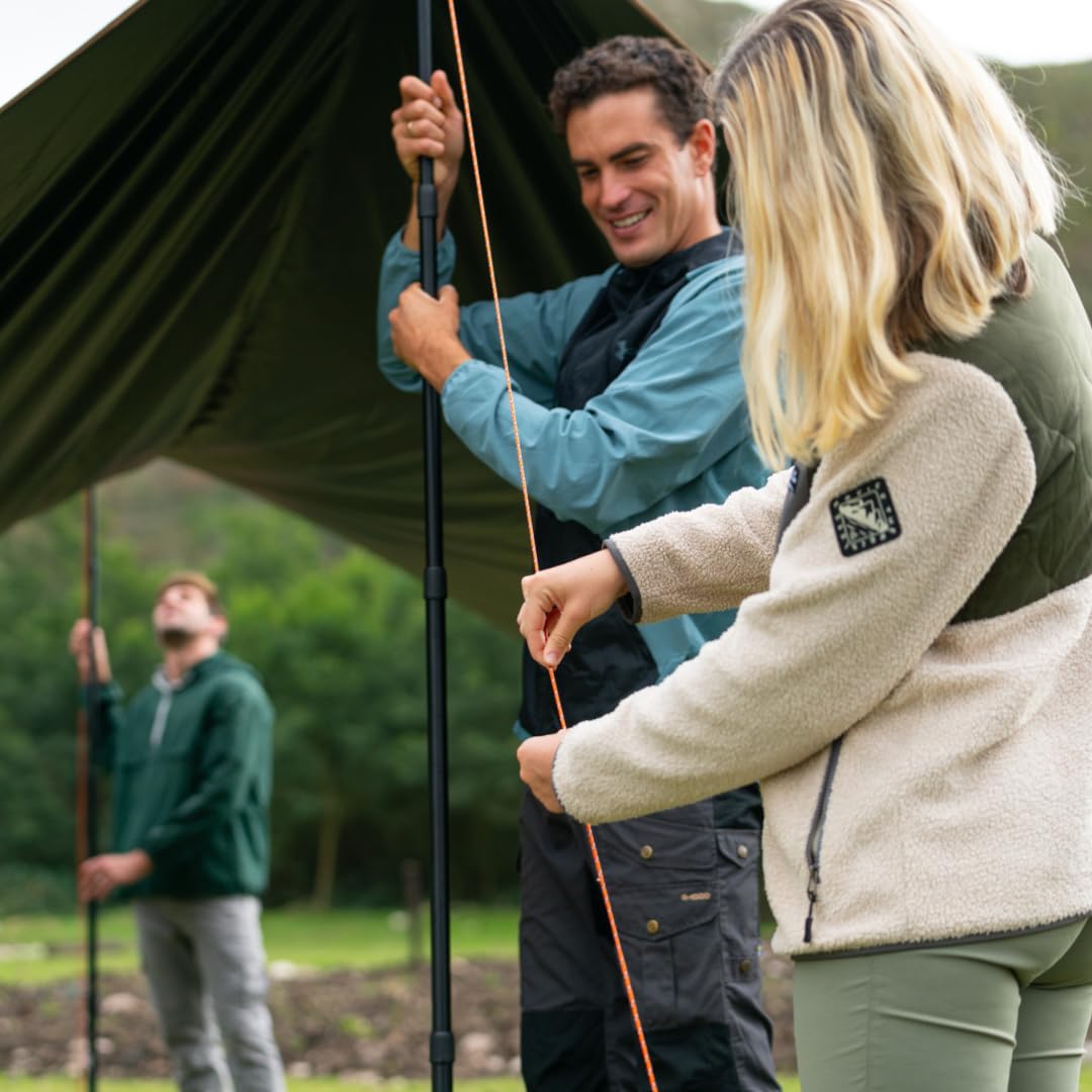 Green Elephant Camping Tarp Poles - Adjustable Aluminum Telescoping Tent Poles for Tarps, Canopy & Awning - Heavy Duty Collapsible Pole Set of 4 - Extends 8ft, Shrinks to 2ft - Caravan & Beach Shade