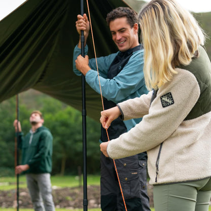 Green Elephant Camping Tarp Poles - Adjustable Aluminum Telescoping Tent Poles for Tarps, Canopy & Awning - Heavy Duty Collapsible Pole Set of 4 - Extends 8ft, Shrinks to 2ft - Caravan & Beach Shade