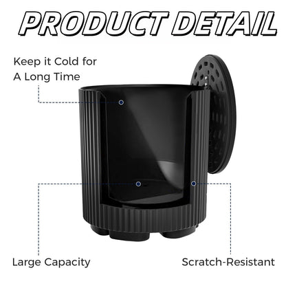SEVOBAL 16.65in Outdoor Cooler Side Table - 2 in 1, Patio Table and Ice Chest Storage, Portable Ice Bucket Cooler, Outdoor Ice Chest Side for Parties Picnics Beach, Black