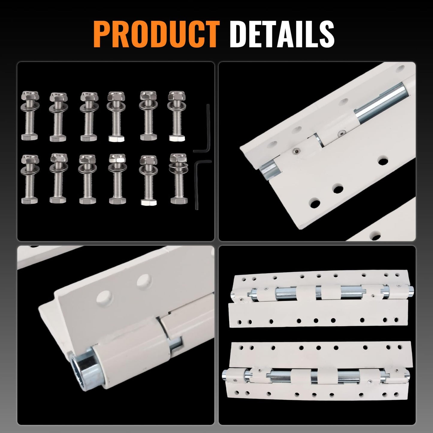 Hututimo 55721 2Pcs Swing Away Brackets Camper Jack Mount Extension Brackets, Rv Extension Brackets, Truck Camper Jack Brackets White