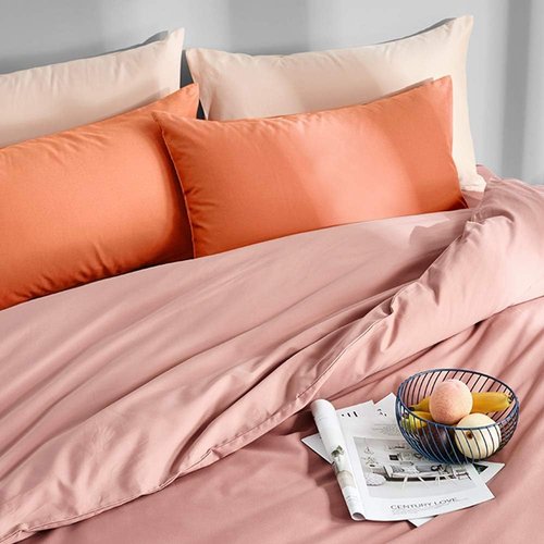 FLXXIE King Pillow Cases - Soft Microfiber Covers with Envelope Closure | Wrinkle & Stain Resistant, 20x36, Orange