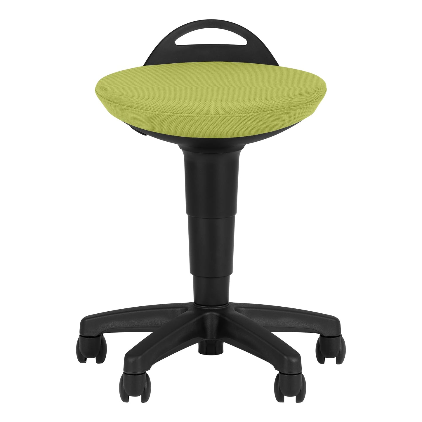 Rolling Adjustable-Height Padded Stool - Fern Green