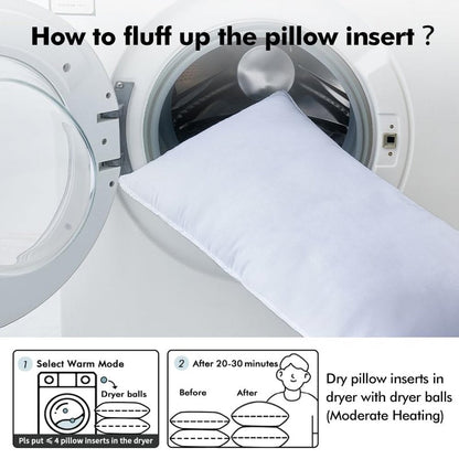 MIULEE 18x18 Pillow Inserts,Down Alternative Pack of 2 Decorative Throw Pillows for Sofa Couch Bed, Ultra Soft Fluffy Bed Sleeping Form