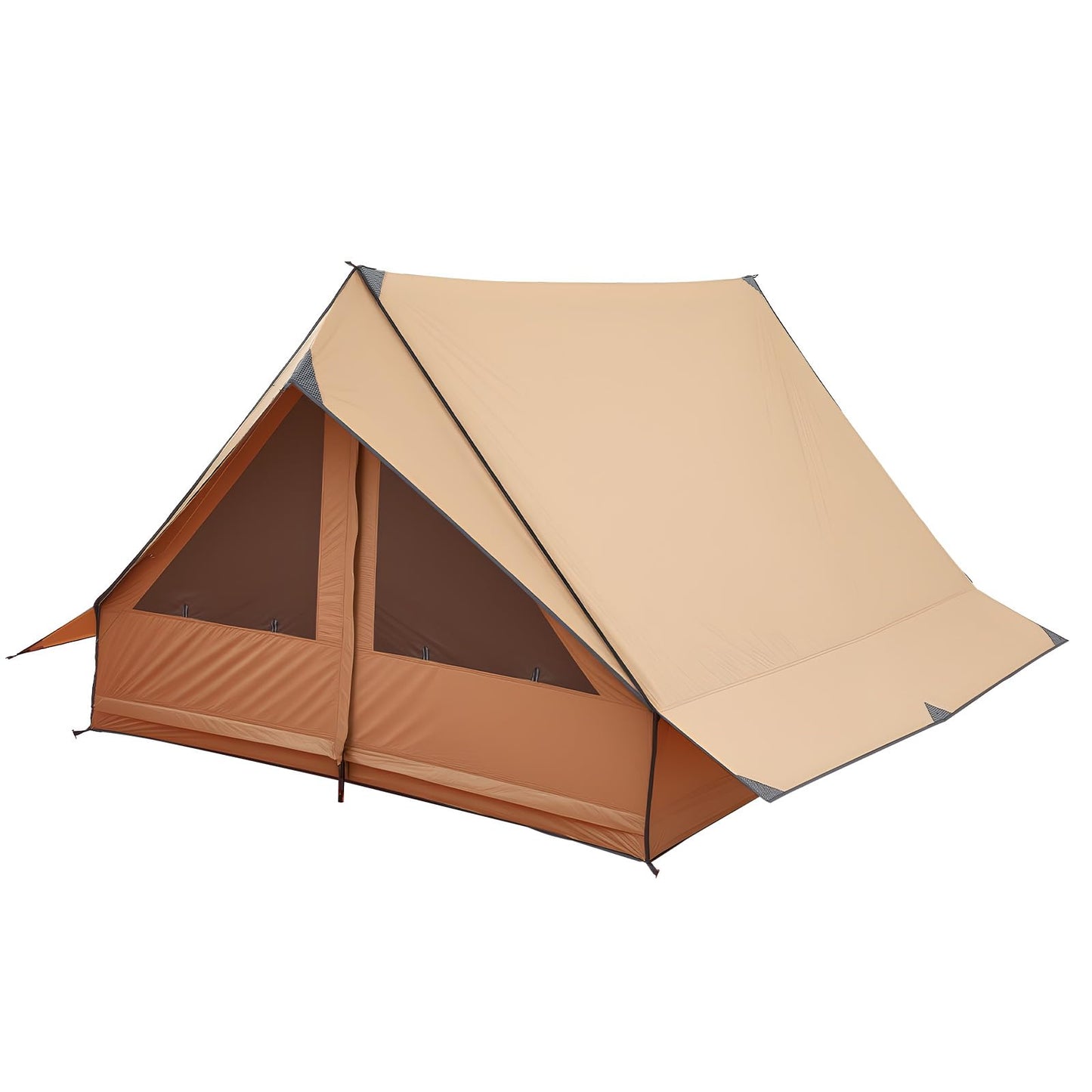 VEVOR Camping Hot Tent, 2 Persons Cabin Tent with Stove Jack & Poles, Waterproof Winter Tents Shelters with Fireproof Ground Mat, Portable 4 Season Tents for Hiking Fishing Hunting Backpacking
