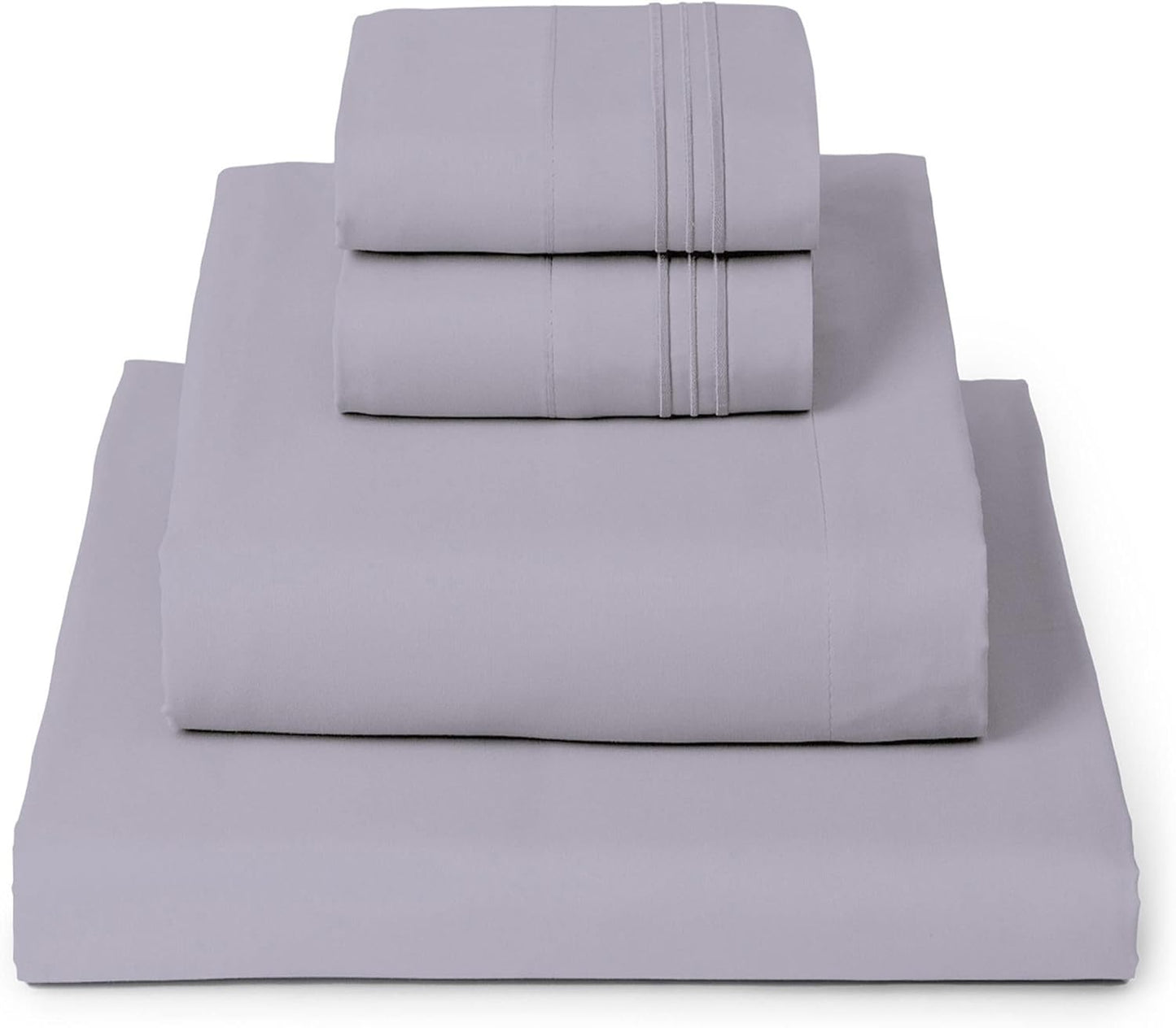 Mellanni California King Sheets Set - 4 PC Luxury Bedding | Extra Soft, Cooling, Wrinkle-Resistant (Cal King, Lavender)