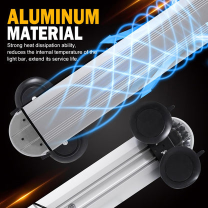 ASPL 31 inch Low Profile Rooftop Emergency Strobe Lights Bar Full Aluminum Flashing Safety Warning Traffic Advisor Lightbar Hazard Snow Plow Light for Trucks Tow Construction Vehicles (Amber/White)