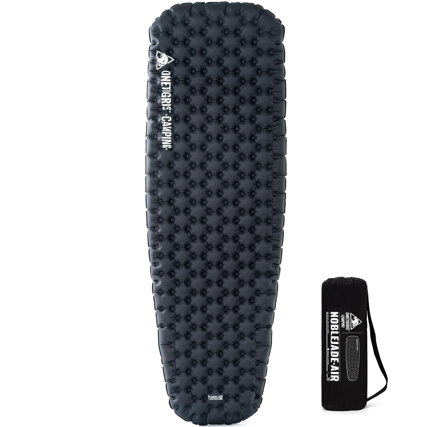ONETIGRIS Noblejade Insulated Sleeping Pad with R7.3, Ultralight Inflatable Sleeping Pad Extreme Conditions Air Mattress withstands -22°F,Aluminum Film Insulation for Camping,Backpacking,Hiking