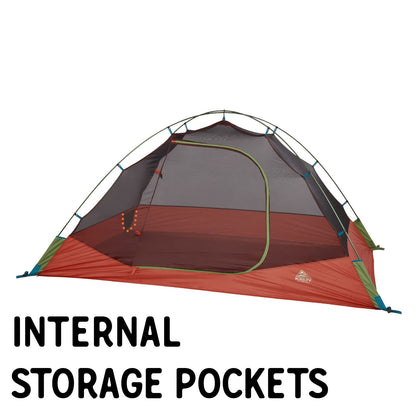 Kelty Discovery Trail Backpacking Tent, Lightweight and Easy to Setup Backpacking Shelter with 2 Aluminum Poles, Single Door Single Vestibule, Stuff Sack Included