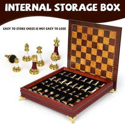 15-Inch Large Chess Set for Adults and Kids – Weighted Zinc Alloy &amp Acrylic Chess Pieces with Wooden Chess Board Premium Classic Board Game for Home Office Family Game Night &amp Gifts