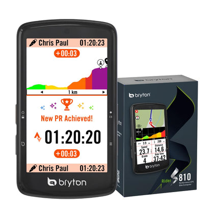 Bryton Rider S810 3.5 Inch Color Touchscreen GPS Bike/Cycling Computer, 50H Battery Life, Offline Maps & Navigation, Advanced Climb Challenge 2.0, Live Tracking (Rider S810E (Device Only))