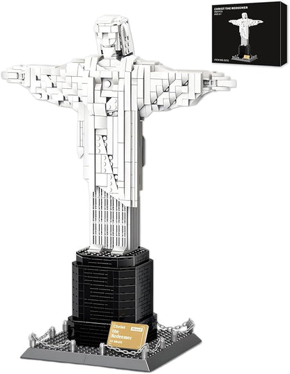 Architecture Christ The Redeemer Statue Building Blocks Sets Brazil Jesus Building Kits Model Toys Gift for Adults Kids Teens 973 PCS