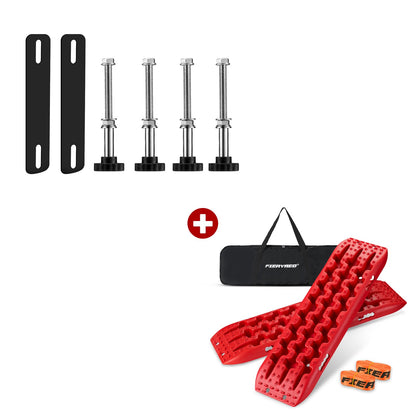 FieryRed Recovery Traction Boards, 2PCS with Mounting Kit