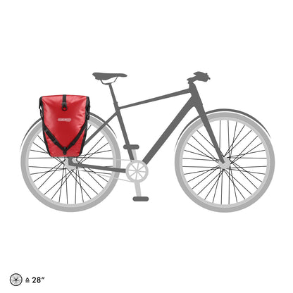 Ortlieb Unisex's Back-Roller Classic QL2.1 Bicycle Bag (1 Pair) -Black/Red, 40 Litre
