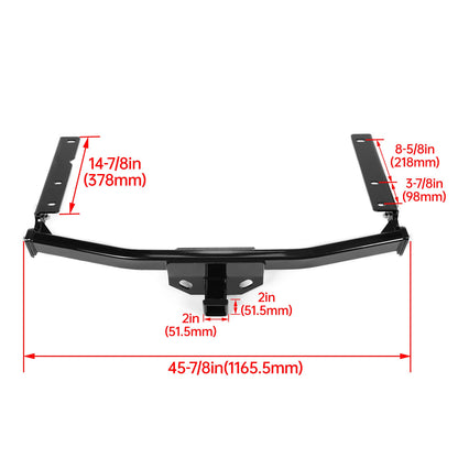 ECOTRIC Class 3 Trailer Hitch Compatible with 2020-2023 Toyota Highlander w/2 in Square Receiver Tow Hitch Replace for 13453, 5,000 LBS Weight Carrying Capacity Heavy Duty