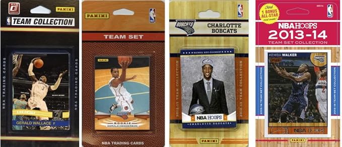 NBA Charlotte Bobcats 4 Different Licensed Trading Card Team Sets