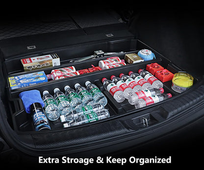 QXZcar For 2017-2022 Honda CR-V Trunk Hidden Storage Box, CRV Insert Cargo Rear Hatch Specific Organizer, SUV Extra Space fits CR-V EX EX-L LX Touring Under Cargo Floor Storage Bins Accessories