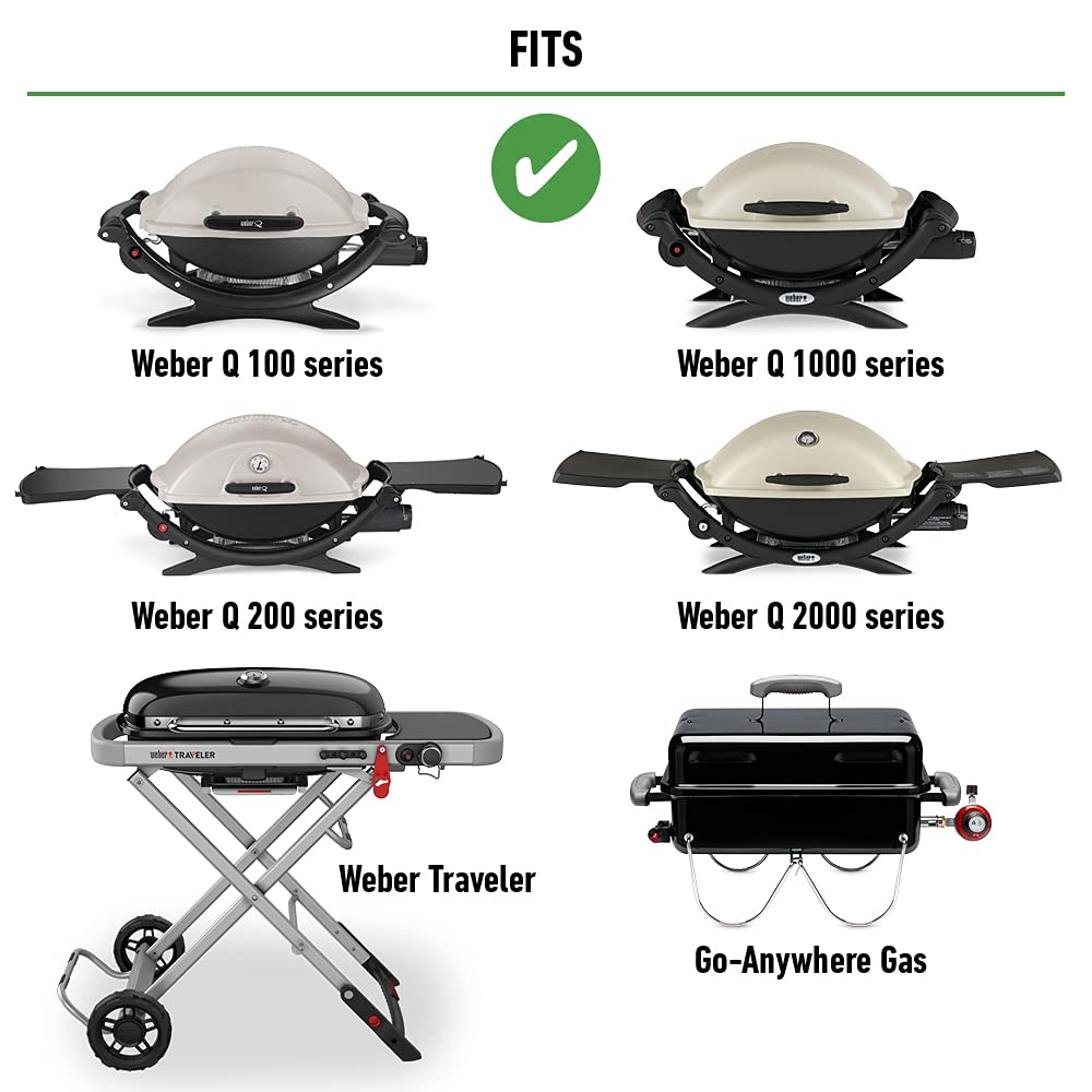 Weber Adapter Hose Q-Series and Gas Go-Anywhere Grills, 6-Feet, Black (Pack of 4)