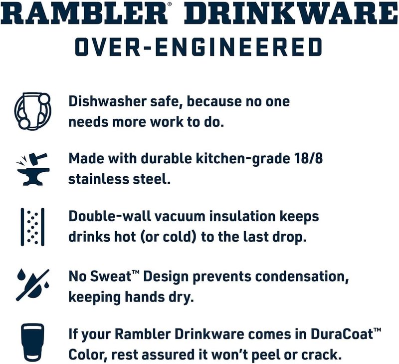 YETI Rambler 30 oz Tumbler, Stainless Steel, Vacuum Insulated with MagSlider Lid, Nordic Blue