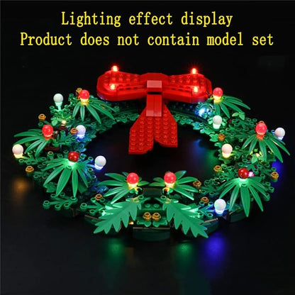 LED Light Kit Compatible with Lego Christmas Wreath 2-in-1 - Lighting Set for Lego 40426 Building Model (Model Set Not Included)