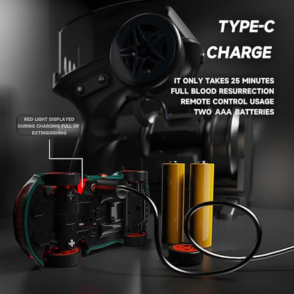 1:64 Scales Mini RC Car 2.4Ghz 4WD Desktop RC Drift Car Handheld Racing Mini Vehicle with LED Lights Rechargeable Electric Toy Birthday Gifts for Teens or Adults