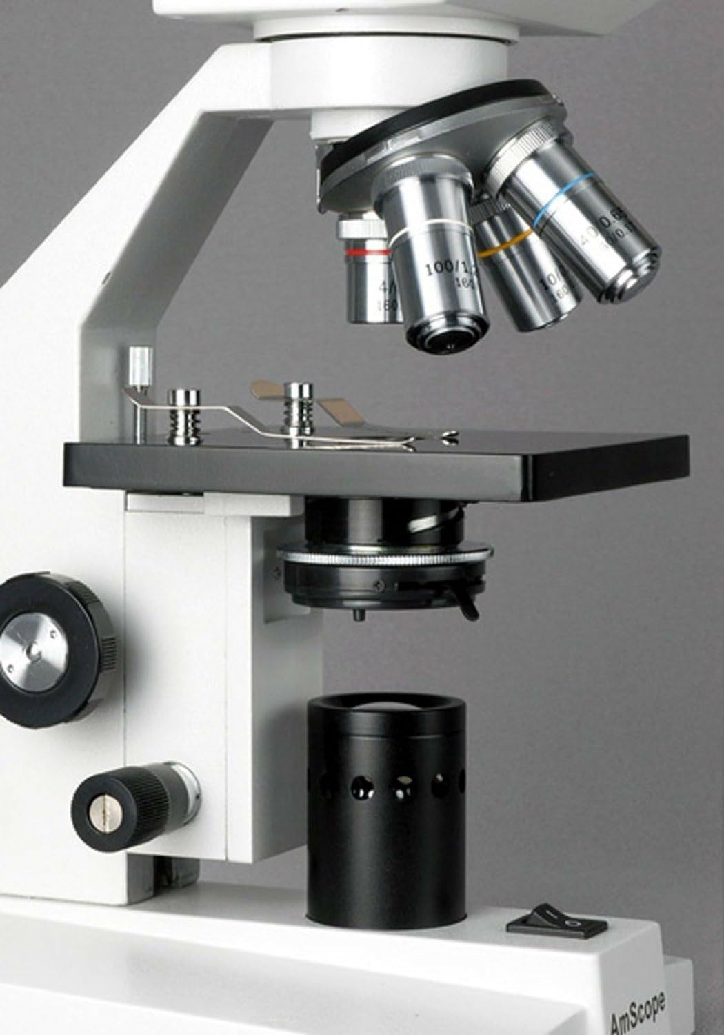 AmScope B100C-SP14-CLS-50P100S Binocular Biological Microscope 40X-2500X with Extensive Slide Preparation Kit, LED Light Source