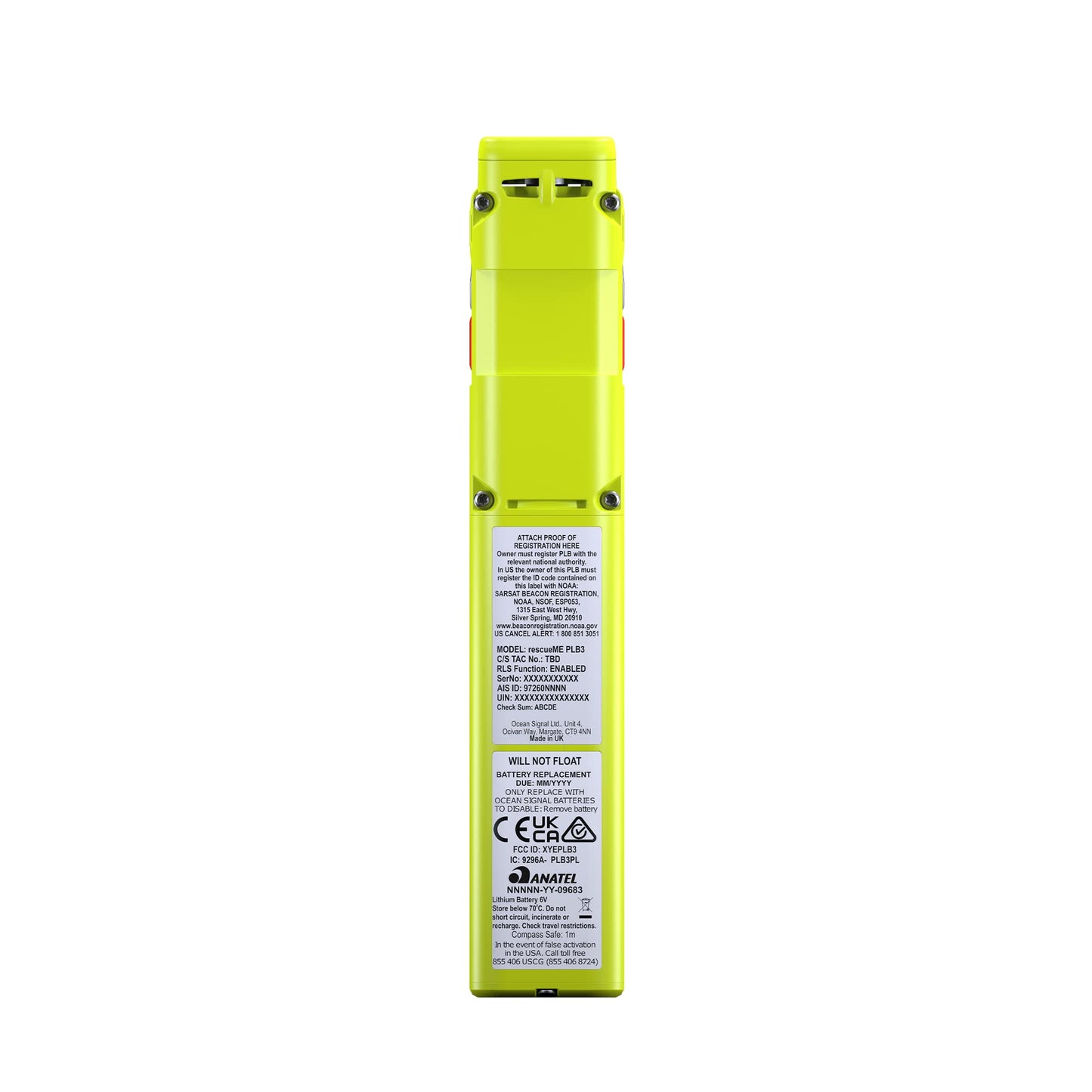 ACR RESQLINK AIS Personal Locator Beacon - SOS, GPS, Return Link Service, Mobile App and Accessory Clips (Model PLB-450) - Alert Local AIS & Global Satellite Emergency Signaling for Search & Rescue