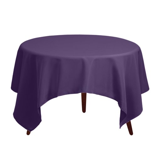 Gee Di Moda Square Tablecloth - 70 x 70 Inch Purple Table Cloth for Medium Square or Round Tables - Heavy Duty Washable Fabric - for Buffet Table, Holiday Party, Dinner, Wedding & Baby Shower