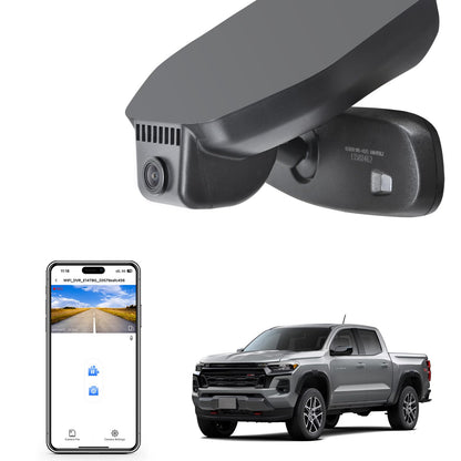 Mangoal 4K Dash Cam Custom fit for Chevy Colorado 2023 2024 2025 2026 Select Base WD LT Z71 ZR2 Work Truck Trail Boss(Model B), Integrated OEM Look, UHD 2160P Video, Free App & WiFi, 64GB Card