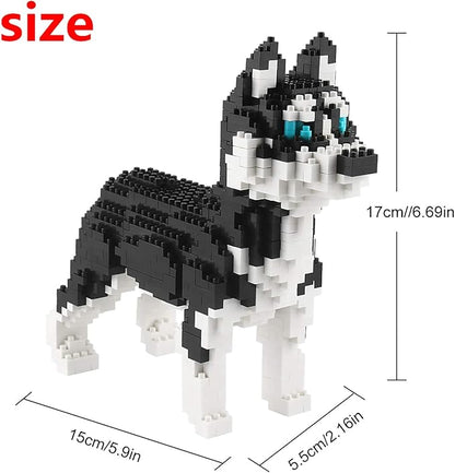 Larcele Micro Husky Dog Building Blocks Super Mini Pet Building Toy Bricks 950 Pieces KLJM-02 (Husky)