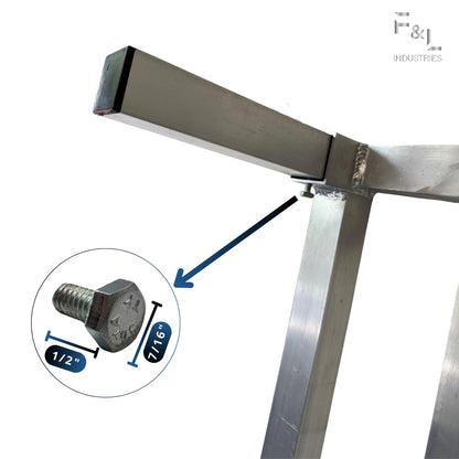 F&L Heavy-Duty Aluminum Dunnage Rack – 1850 lb Capacity, All-Welded Aluminum Storage Platform Designed for Warehouses, Restaurants, Retail Backrooms, and Industrial Use (24"x14"x8")