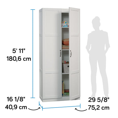 Sauder Select Storage Cabinet/ Pantry cabinets, White finish