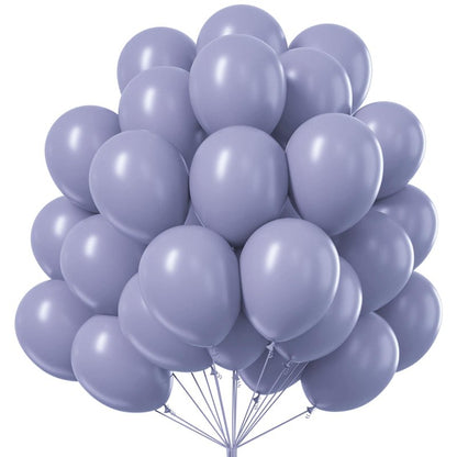 PartyWoo Dusty Blue Balloons 101pcs 12 Inch Boho Dusty Purple Muted Lavender Latex Balloons for Boy Baby Shower Anniversary Bachelorette Graduation Engagement Birthday Party Decorations Blue-F16
