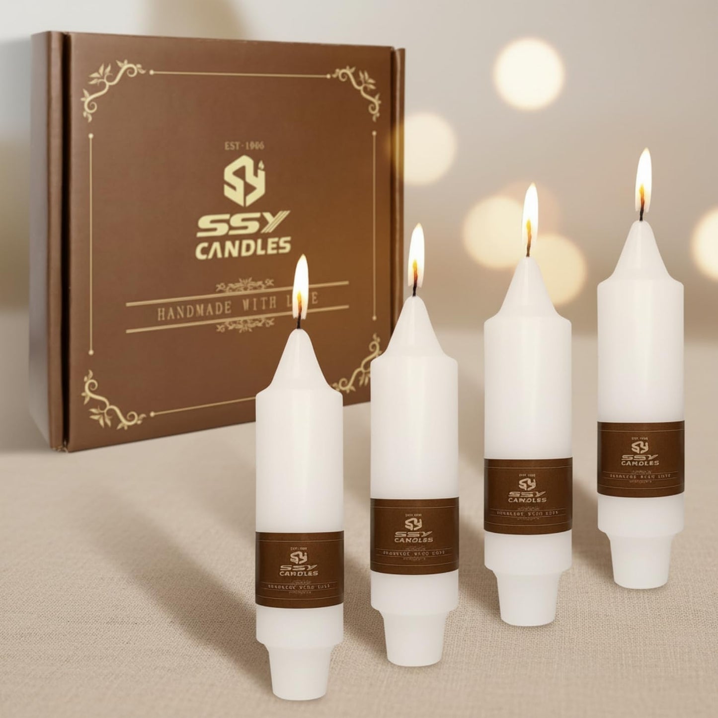 Short Candlesticks White Taper Candles - 5 Inch Dripless Candle Sticks Small Unscented Dinner Candles for Mother’s Day Wedding Table Centerpieces Home Party Decoration,4 Pack