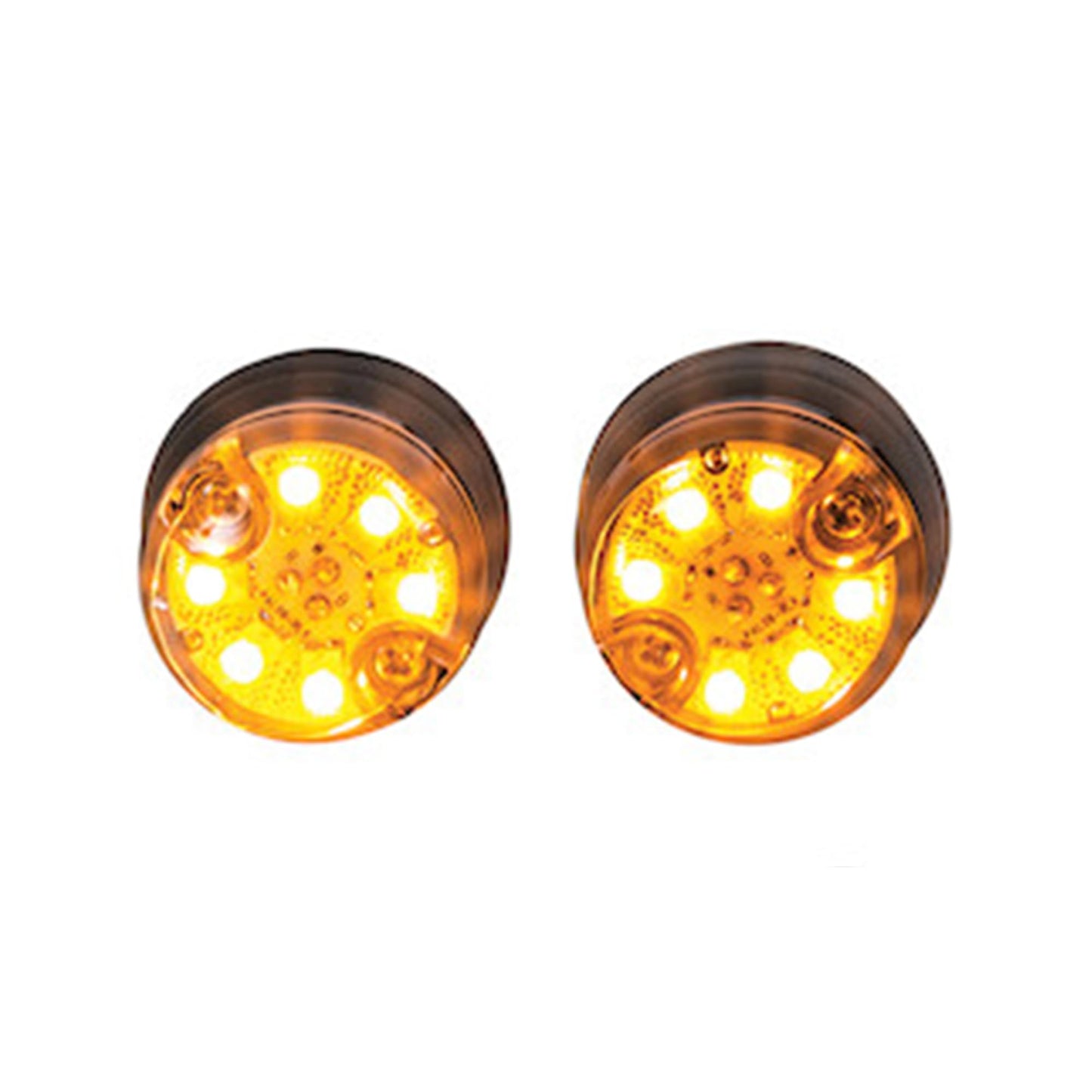 Buyers Products 8891326 Push-On LED Hideaway Strobe Light Kit, 6 High-Intensity LEDs, Amber Warning Light, 19 Flash Patterns, Sync Up to 8 Heads, Headlight & Taillight Install, Work & Utility Trucks