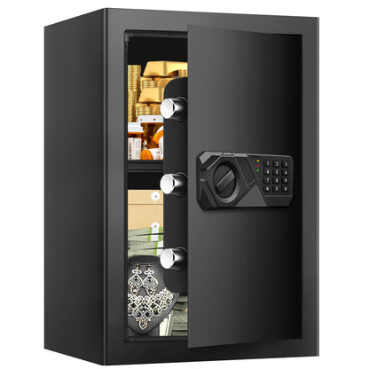 3.4 Cubic Feet Large Safes for Home Use Fire and Water proof, Digital Security Safe with Key and Combination, Home Safes Water and Fireproof for Firearm Medicine Money Valuables
