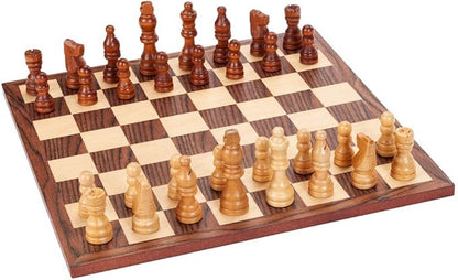 Classic Chess Set - Walnut Wood Board 12 in