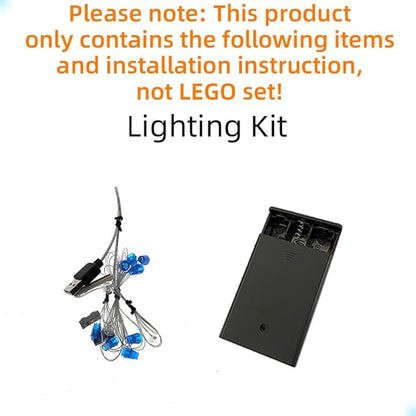 LED Light Kit Compatible with Lego Mini Disney Castle - Lighting Set for 40478 Building Model (Model Set Not Included)