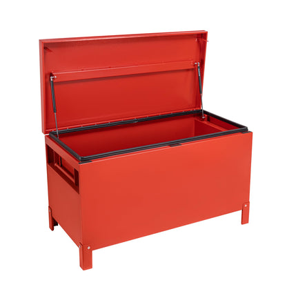 IDEALHOUSE Heavy Duty Aluminum Truck Bed Toolbox with Drawer – 48" Jobsite Storage Chest, Dual Hydraulic Levers, Side Handles, Lockable, Weatherproof Secure Organizer for Pickup Trucks, Trailers, RVs